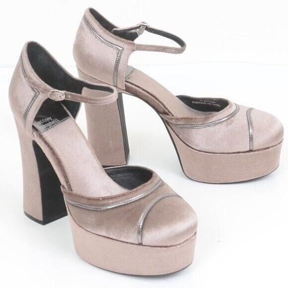 Jeffrey Campbell Low Down Platform Pump Chunky High Heels Size 9.5 - Picture 3 of 9